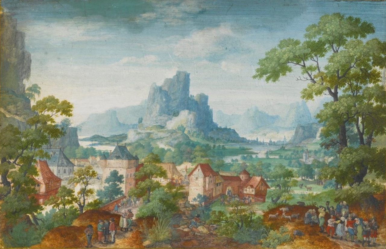 боулс Extensive_Landscape_with_Peasants_Merrymaking_by_Frans_Boels,_1591.jpg