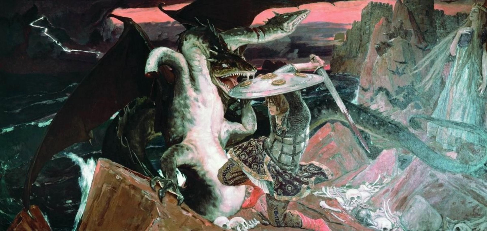васнецовFight Ivan Tsarevich with a triple-headed serpent, 1912.jpg