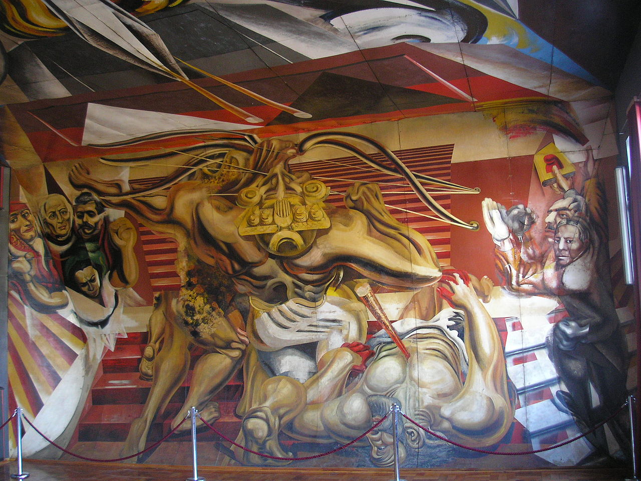 сикейросMurales_de_la_Escuela_México_de_Chillán,_Siqueiros_muro_norte.JPG
