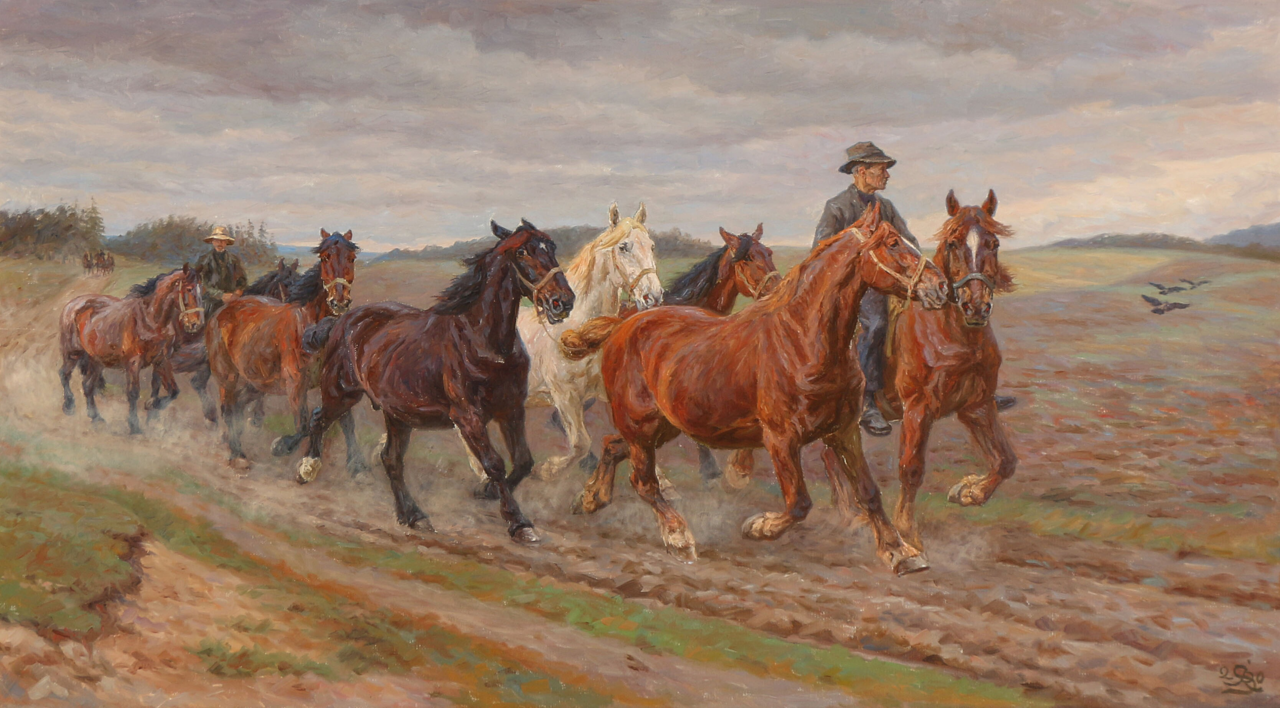 1280px-Johannes_Resen_Steenstrup_-_Heste_rides_fra_Hjallerup_Marked_-_1920.png