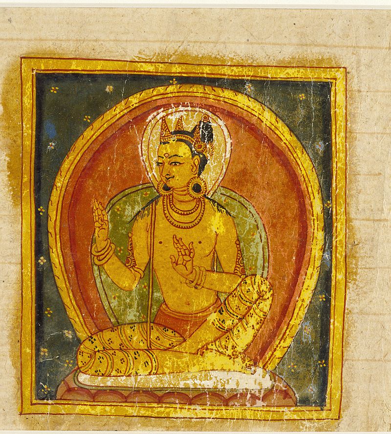 13A_Buddha_(left);_Crowned_Deity_(right);_Folio_from_a_Buddhist_Manuscript_LACMA_AC1992.209.2.jpg