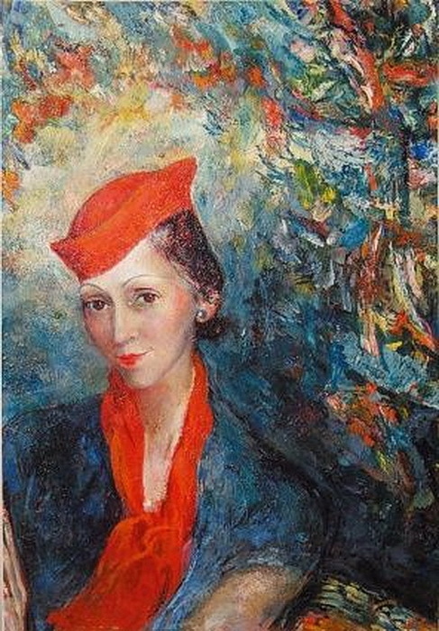 150763089_1935_Portret_Olgi_Vuich_v_krasnoy_shlyapke_Sobranie_DNVuicha_Kanberra_Avstraliya.jpg