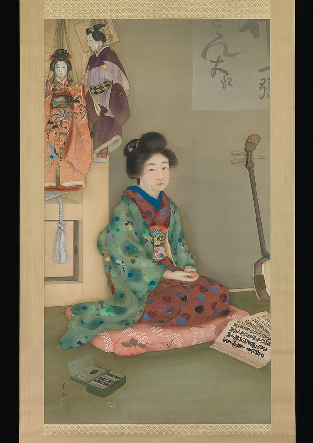 800px-娘義太夫-Female_Chanter_for_Jōruri_Puppet_Theater_MET_DP700761.jpg