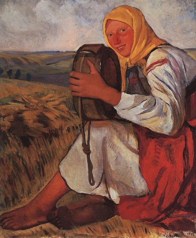 800px-Serebryakova_Peasant_woman_with_kvasnik.jpg