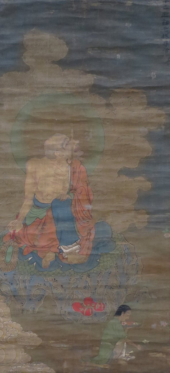 800px-Sixteen_Arhats-_Second_Arhat,_Kamakura_period,_14th_century.JPG
