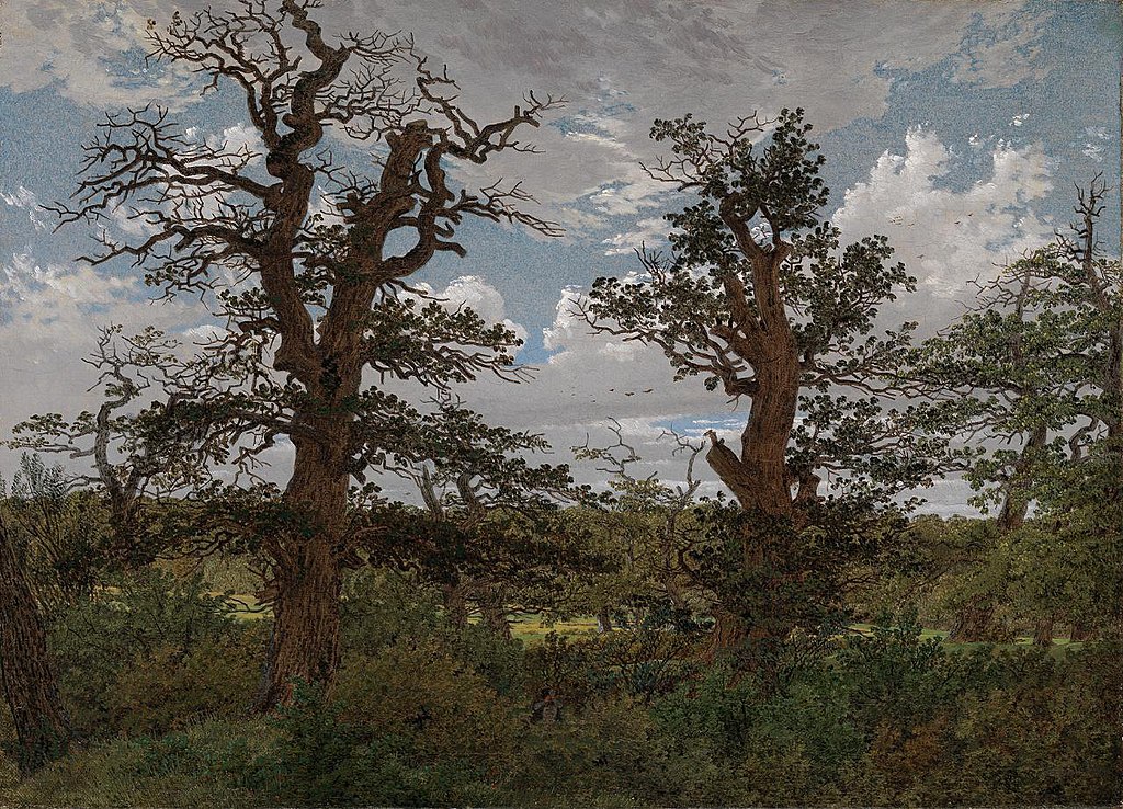 Caspar_David_Friedrich_-_Landschaft_mit_Eichen_und_Jäger_(1811).jpg