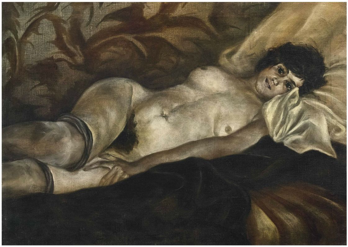 Christian Schad (1894-1982). Liegender Akt. Oil on canvas. 44.2 x 60.8 cm. 1920.jpg