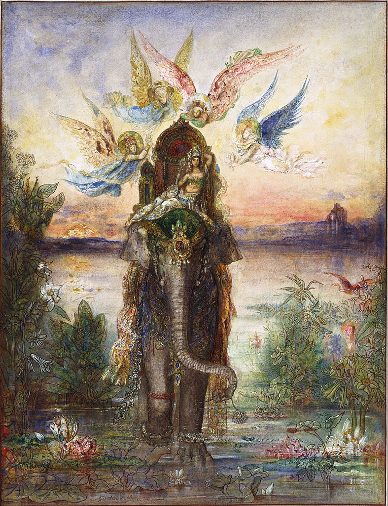 Gustave Moreau - The Sacred Elephant (Péri).jpg