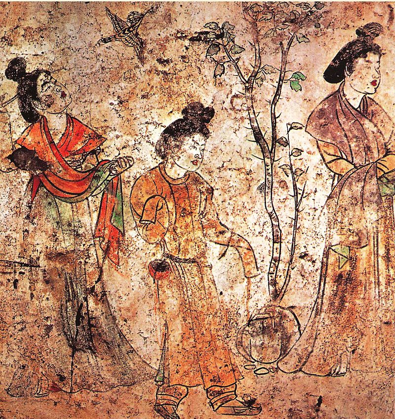 Li_Xian's_tomb,_palace_ladies.jpg