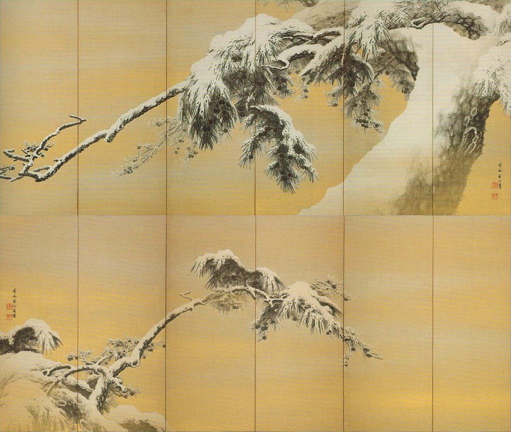 'Snowy_Pines'_by_Muramatsu_Ungai_(1870-1926),_c._1920.jpg