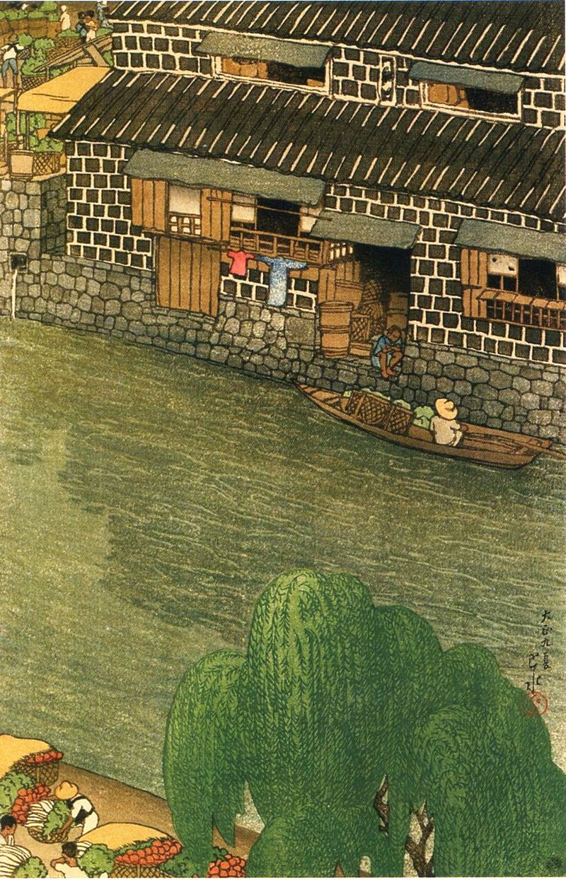 Tōkyō_jūnidai,_Daikon-gashi_by_Kawase_Hasui.jpg