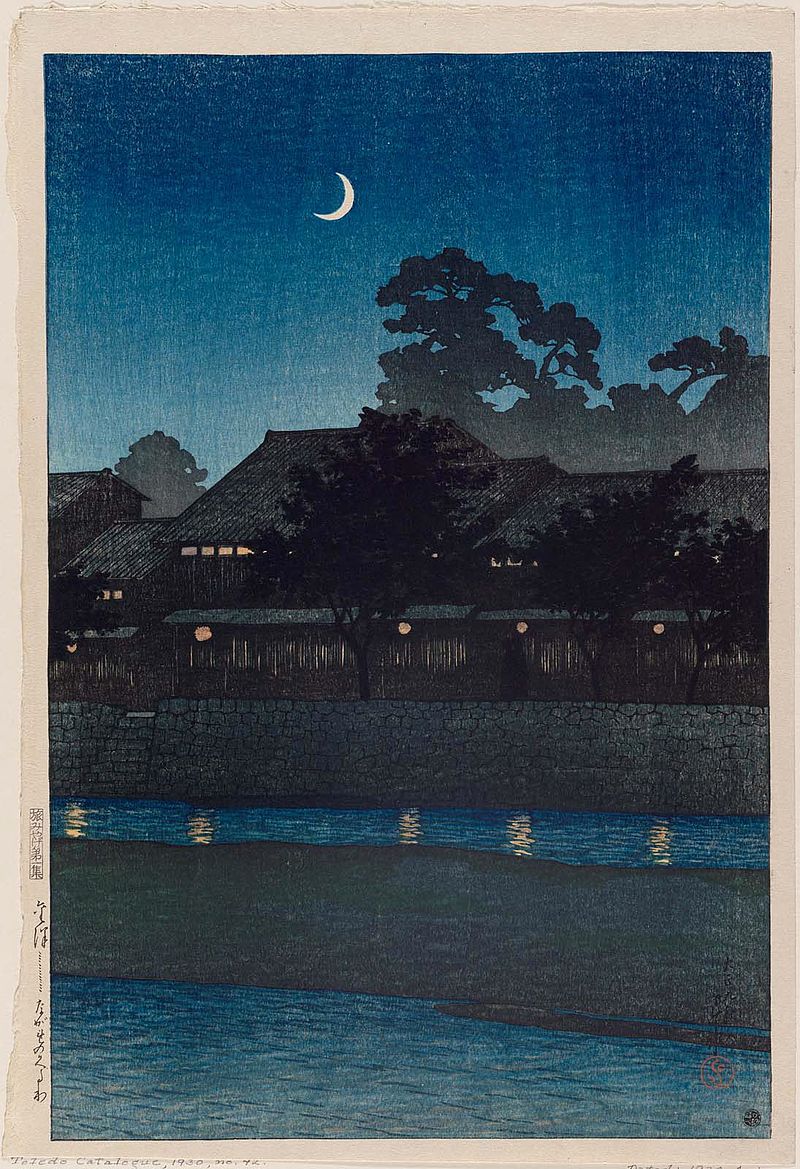 Tabi_miyage_dai_isshū,_Kanazawa_nagare_no_kuruwa_by_Kawase_Hasui.jpg